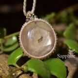 コランダムイエロー★サファイア　マクラメペンダント620