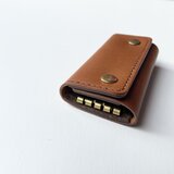 basic key case 4連 キャメル 革 キーケース