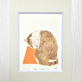 猫×四角Ⅷ／紙版画・ステンシル（作品のみ）