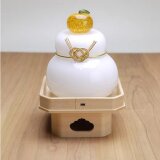 【受注制作】吹きガラス鏡餅・三方台付き（金あわじ）※納期約1週間～12月下旬