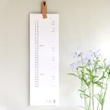2025年4月スタート◆六曜・開運日付き☆ シンプル・縦長カレンダーの画像