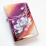 ZIPPO 牡丹 金箔 ジッポ ライター 箱付きの画像