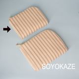 Ｌ字ファスナー　半財布　ストライプ