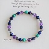 適職や天職と巡り会う　ラピスラズリ　アメジスト　マラカイト　パワーストーン/天然石ブレスレット　守護/願望成就/才能開花