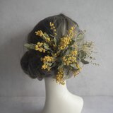 【再販】ミモザのシンプルヘッドドレスの画像