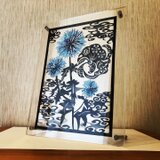 瑠璃玉薊雲海蛾文様の画像
