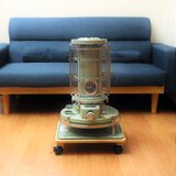 【アラジンストーブ用木製ストーブ台車　ウッドナチュラル】　ぴったりのサイズに作りました！　