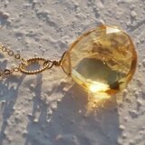 18K 栗のようなシトリンのネックレス　