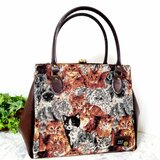 トートな がま口バッグ(マチ付きtype) 猫いっぱいゴブラン