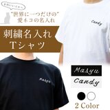 名入れ 刺繍 Tシャツ 半袖 Lサイズ メンズ レディース 白 黒 秋 冬 厚手