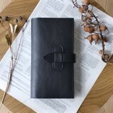 カクリエノートカバー／イタリア革／黒