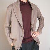 ショールカラーカットソーカーディガン サンドベージュ