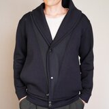 ショールカラーカットソーカーディガン ネイビー
