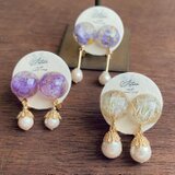 イヤリング＊ブルーフラワー