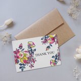 ミニメッセージカード　8枚セット（封筒付き）【Round flowers×THANK YOU】05の画像