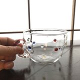 『ガラスのボウル(赤) 小サイズ』耐熱ガラス