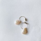 【フープイヤリング】バロックパール・ピンク・１粒・シルバー♪の画像