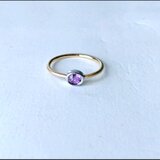 希少  フェロモンなピンキッシュパープルタンザナイト K18 Pt900 リング