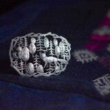 foxes in the forest brooch