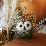 【受注製作】羊毛フェルト　森のフクロウ