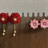 みま様オーダーつまみ細工ピアス2点