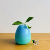 青緑の実　フタが木　一輪挿し　花入れ　