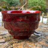 欅　ダイヤライン　ボール　朱拭き漆