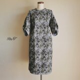 1点のみ〜ミナペルホネン rosy (ロージー) 使用 ハンドメイド  丸細襟袖口タックワンピース   ✾送料無料✾ 〜