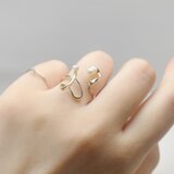 【一点もの】ぐりんぐりんSVリング（天然パール）