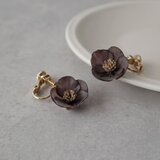 Christmas rose pierce/earring (purple)