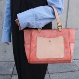 本革 ミニトート レッド 牛革 レディース 【ランチやお出かけに】