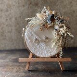 リングピロー　【アンティークブルー】ドライフラワー　ウェディング