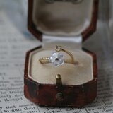桜のお花の高品質ホワイトシェル（白蝶貝）のフォークリングの画像