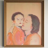 ☆オープン記念・定価の30%OFF☆ 注文絵画　油絵 "Kiri"　ポートレート/2人　