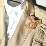 リボンのコサージュ【S】ゴールドの画像