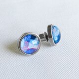 海色のビー玉 ちいさな一粒スタッドピアス　ターコイズブルー【ラッピング無料】✨春の新作の画像