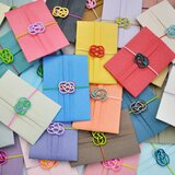 メッセージカード付きポチ袋【色違い３枚アソートセット】の画像