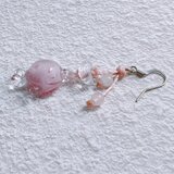 ガラスのくじらピアス(片耳用)