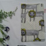 ☘️ミナペルホネン＊ふわさらっハンカチ＊吸水力アップ？　ルック（グレー）＊＋ガーゼ・パイル地・で4重/マーメイドテープ