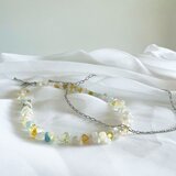 choker necklace　チョーカーネックレス　シルバーネックレス　天然石ネックレス　２本セット