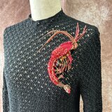 海老　brooch 珊瑚