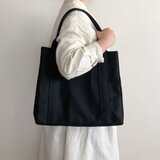 トートバッグ03 BOX 黒 / 8号帆布の画像