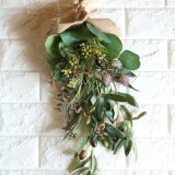 オリーブとユーカリのスワッグ　造花