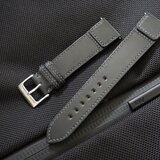 高級革使用』ホーウィン　シェルコードバン　黒　時計ベルト　 AppleWatchバンド　レザー　腕時計　カスタム