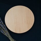 木の和菓子皿「moon」桜無垢材