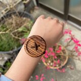 木ボタン ゼブラウッド ヘアゴム