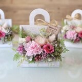 《母の日》ボタニカルバッグ〜フラッフィーガーデン＊カーネーション＊プリザーブドフラワー（無料ラッピング）