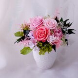 【母の日2023】3輪ローズの母の日ピンクアレンジ