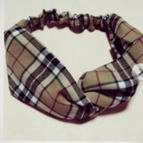 チェック柄ヘアバンド