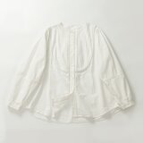 ゆったり 長袖ブラウス コットン フランス風 トップス 白